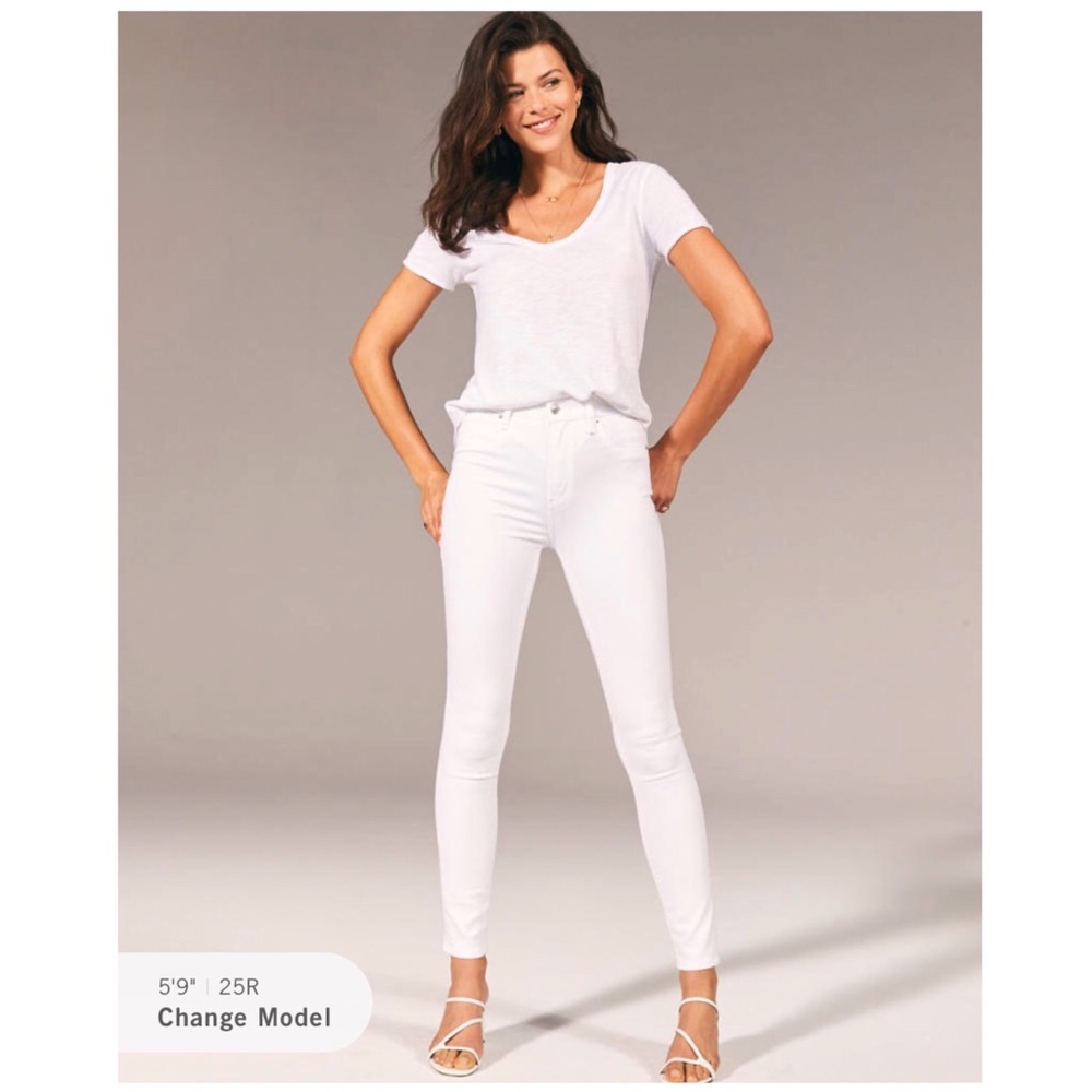 High Rise Super Skinny Jeans White